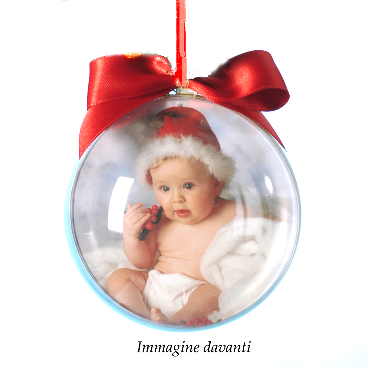 Palla Di Natale Con Foto Digitali.Palla Natale Clear Personalizzata