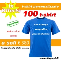 100 T-SHIRT STAMPATA