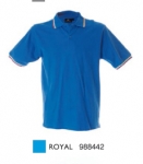 AOSTA MAN Polo manica corta con tricolore 100% cotone piquè