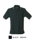 AOSTA MAN Polo manica corta con tricolore 100% cotone piquè