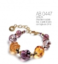 BRACCIALE IN PERLE DI VETRO E FOGLIA ORO 24 KT  - ANTICA MURRINA