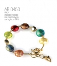 BRACCIALE IN PERLE DI VETRO E FOGLIA ORO 24 KT  - ANTICA MURRINA