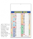 CALENDARIO OLANDESE TRIMESTRALE  12 FOGLI MULTICOLOR 28,8X47