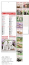 CALENDARIO SILHOUETTE CANI E GATTI TRIMESTRALE  12 FOGLI