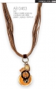 COLLANA CON PENDENTI DI VETRO E FOGLIA ORO 24 KT.- ANTICA MURRIN