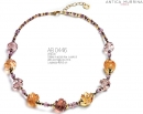 COLLANA IN PERLE DI VETRO E FOGLIA ORO 24 KT  - ANTICA MURRINA
