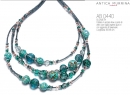 COLLANA IN PERLE DI VETRO E FOGLIA ARGENTO PURO - ANTICA MURRINA