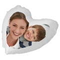 Cuscino stampato bianco a forma di cuore