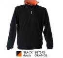 ESTONIA PILE ANTIPILLING BLACK DETAILS ORANGE