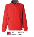 ESTONIA PILE ANTIPILLING RED DETAILS GREY