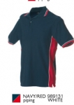 NEW ANKARA Polo manica corta bicolore 100% cotone pique