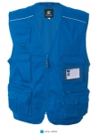 NEW SAFARI Gilet multitasche cotonbe polyestere con portabadge