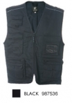 NEW SAFARI Gilet multitasche cotonbe polyestere con portabadge