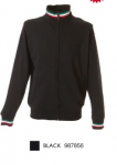 NEW VENEZIA Felpa cotone polyestere con tricolore zip lunga