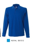 NEW ZELAND Polo manica lunga 100% cotone pique bottone Italia