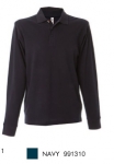 NEW ZELAND Polo manica lunga 100% cotone pique bottone Italia