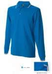 SAVONA Polo manica lunga con tricolore 100% cotone pique