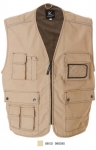 TASMANIA Gilet multitasche polyestere cotone canvs con portabadg