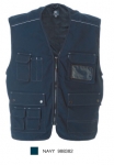 TASMANIA Gilet multitasche polyestere cotone canvs con portabadg