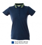 TENERIFE LADY Polo manica corta effetto fiammato 100% cotone