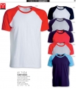 T-SHIRT UOMO BICOLORE 150 GR  RAGLAN PAYPER