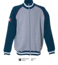 ZURIGO FELPA COTONE POLIESTERE BICOLORE ZIP LUNGA