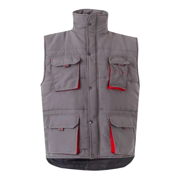GILET TRAPUNTATO BICOLORE MULTITASCHE
