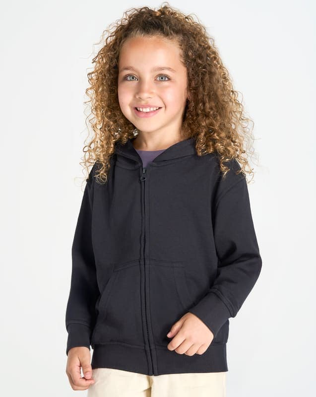FELPA ZIP E CAPPUCCIO KID FRENCH TERRY