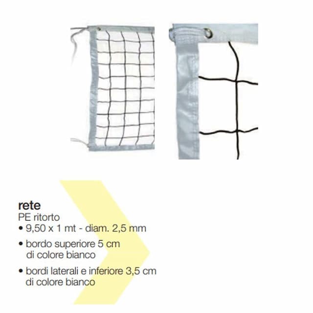Rete pallavolo 2,5mm Effea