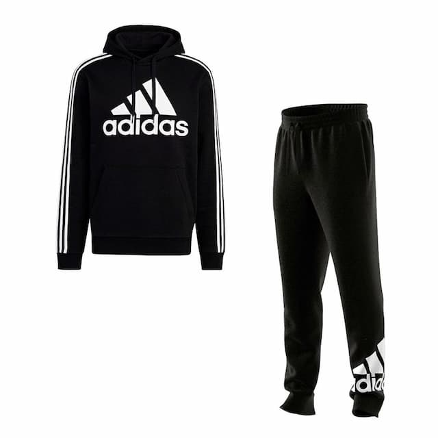 Tuta uomo essentials fleece tapered cuff logo Adidas