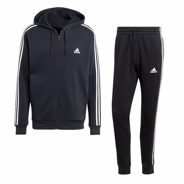 Tuta uomo essentials fleece 3stripes full zip Adidas