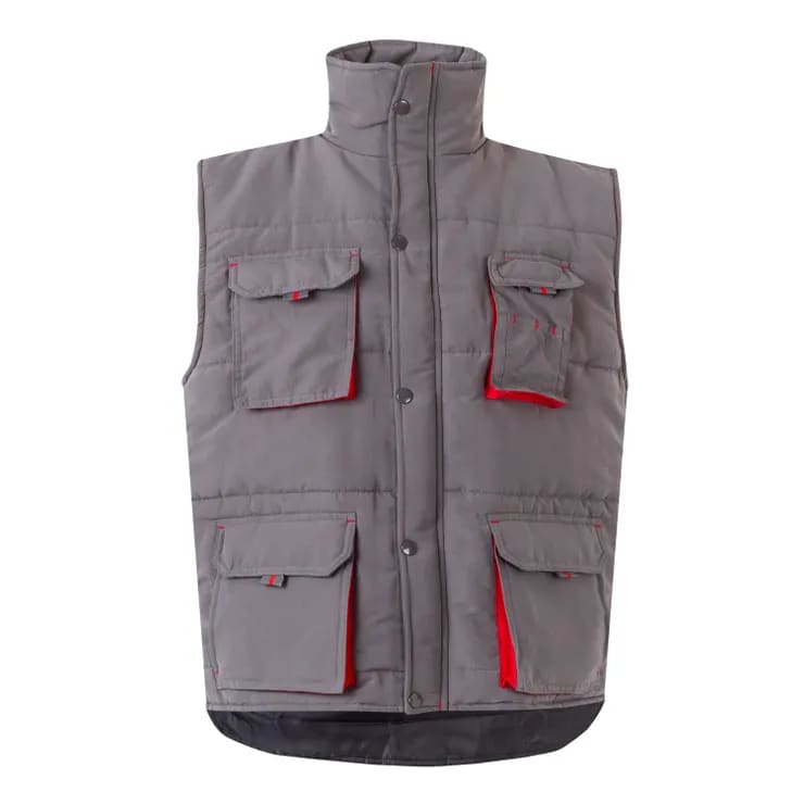 GILET TRAPUNTATO BICOLORE MULTITASCHE