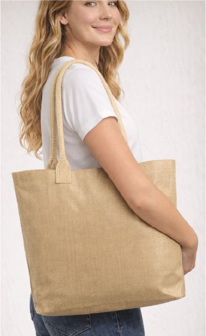 BORSA JUTA CON SOFFIETTO