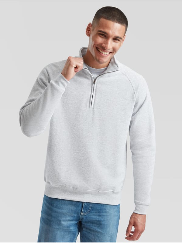 FELPA 1/2 ZIP UOMO 80/20