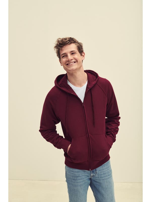 FELPA ZIP + CAPPUCCIO UOMO LEGGERA