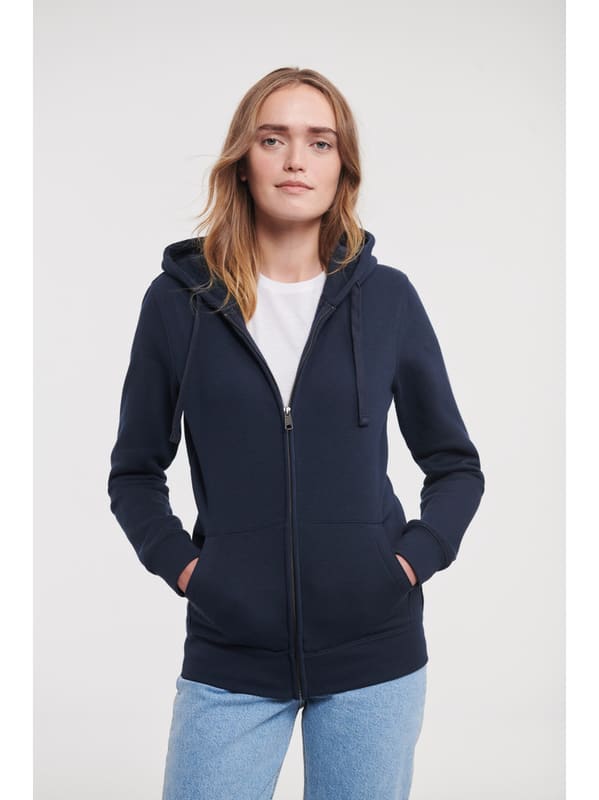 FELPA AUTHENTIC CON ZIP E CAPPUCCIO LADY