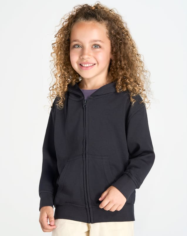 FELPA ZIP E CAPPUCCIO KID FRENCH TERRY