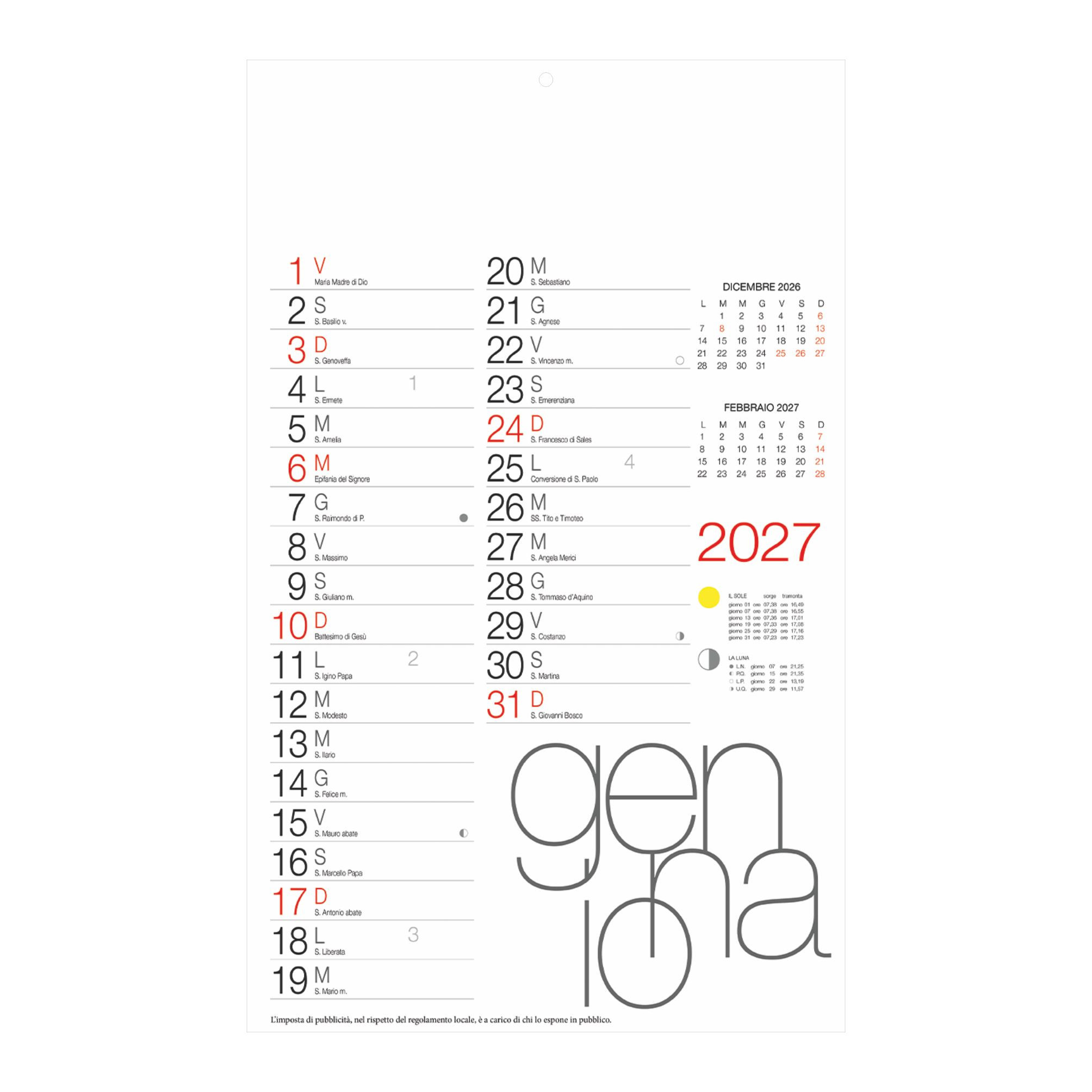 Calendario Olandese