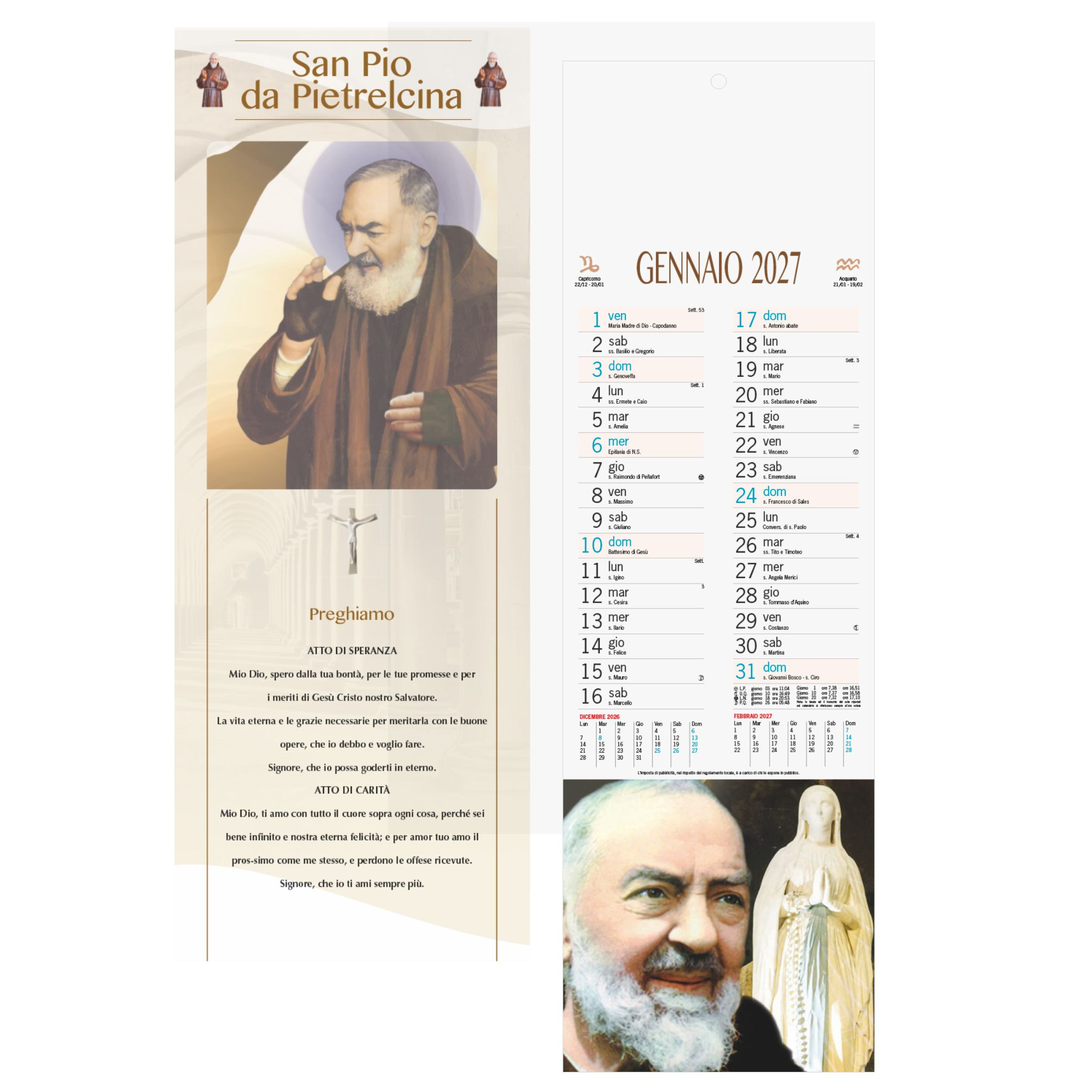 Calendario Illustrato Silhouette