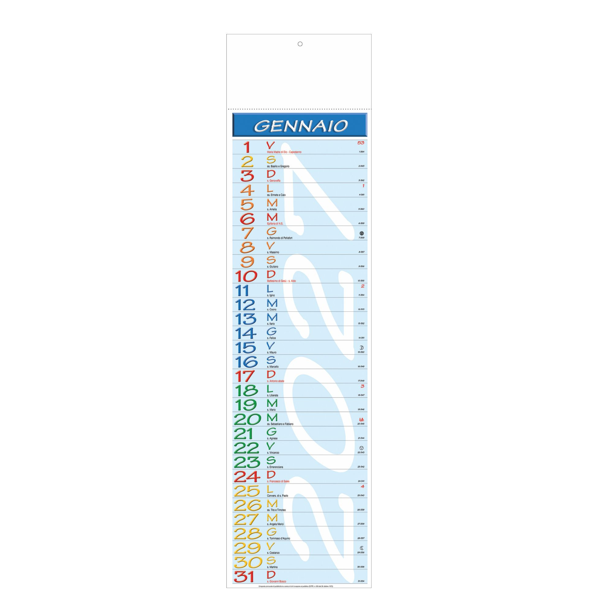 Calendario Silhouette