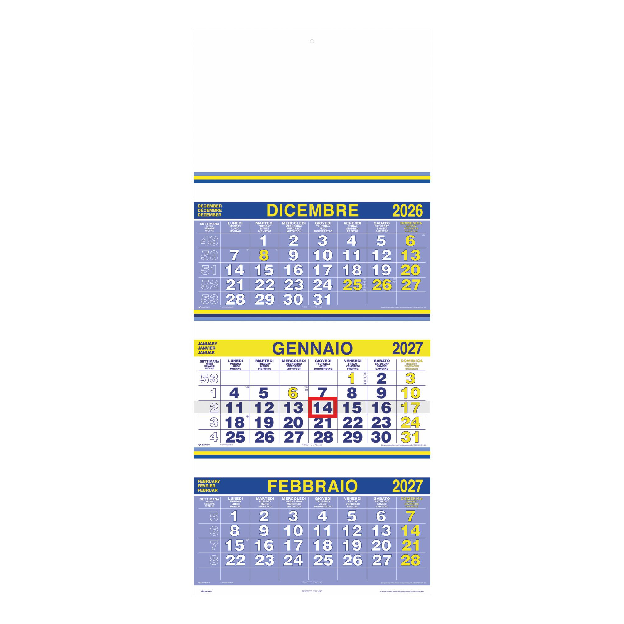 Calendario Trittico