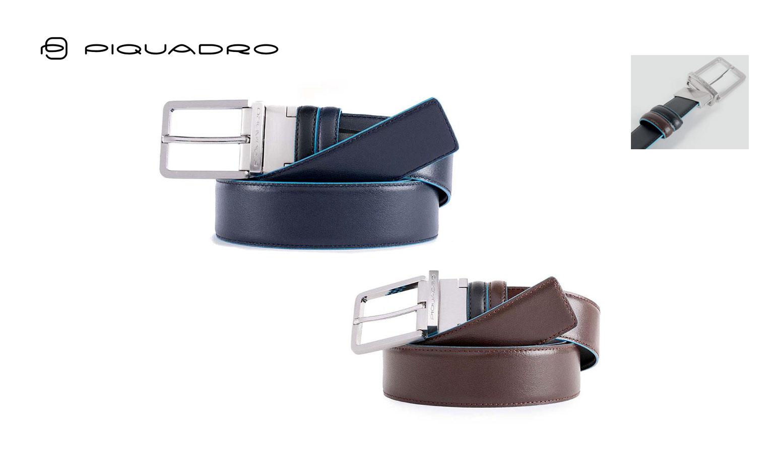 Cintura uomo reversibile in pelle piquadro