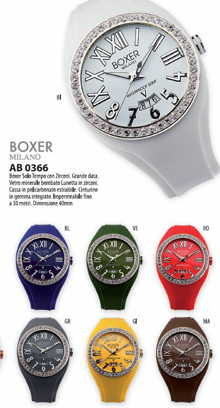 Orologio donna solotempo con zirconi boxer
