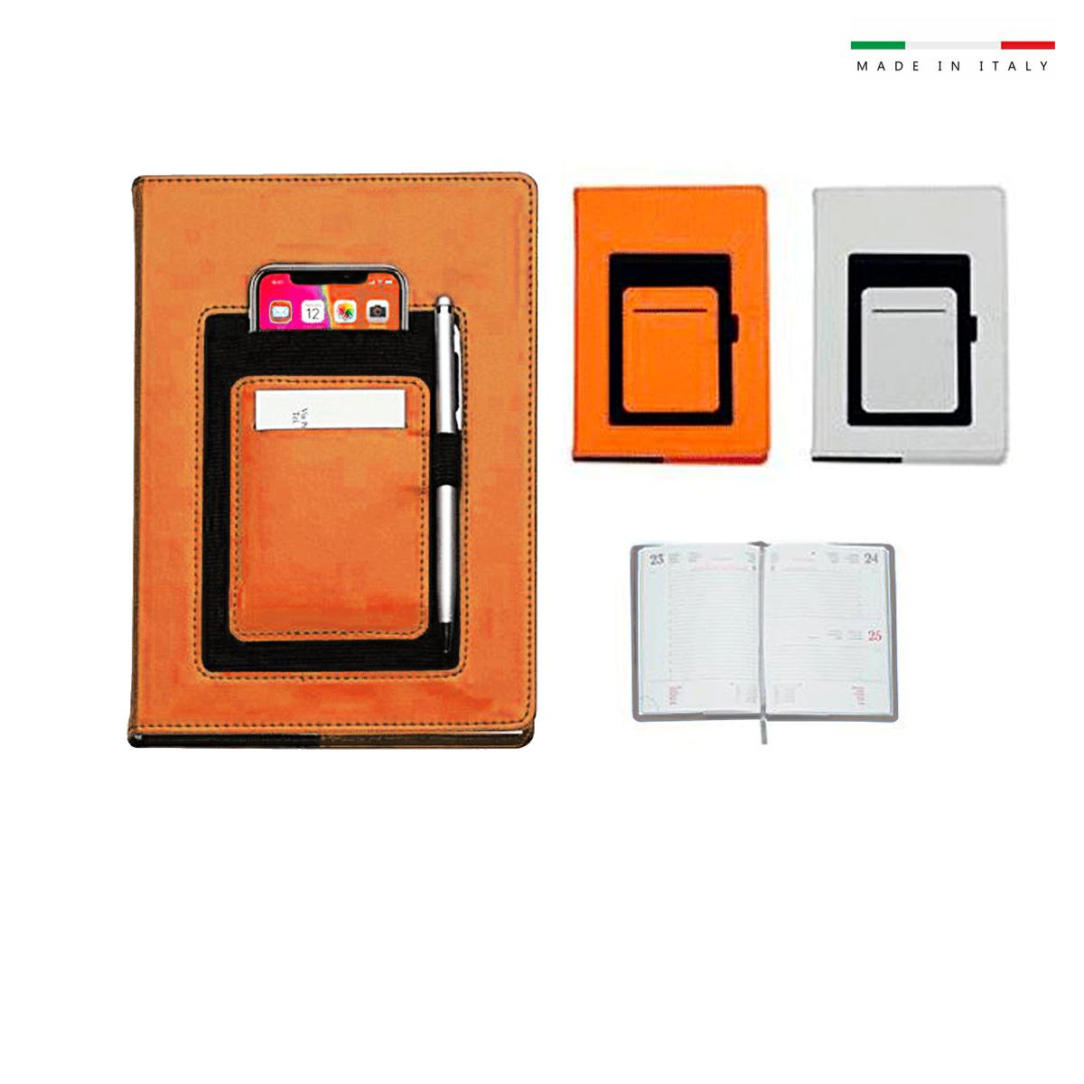 Agenda 15x21 in PU con elastico,vari scomparti