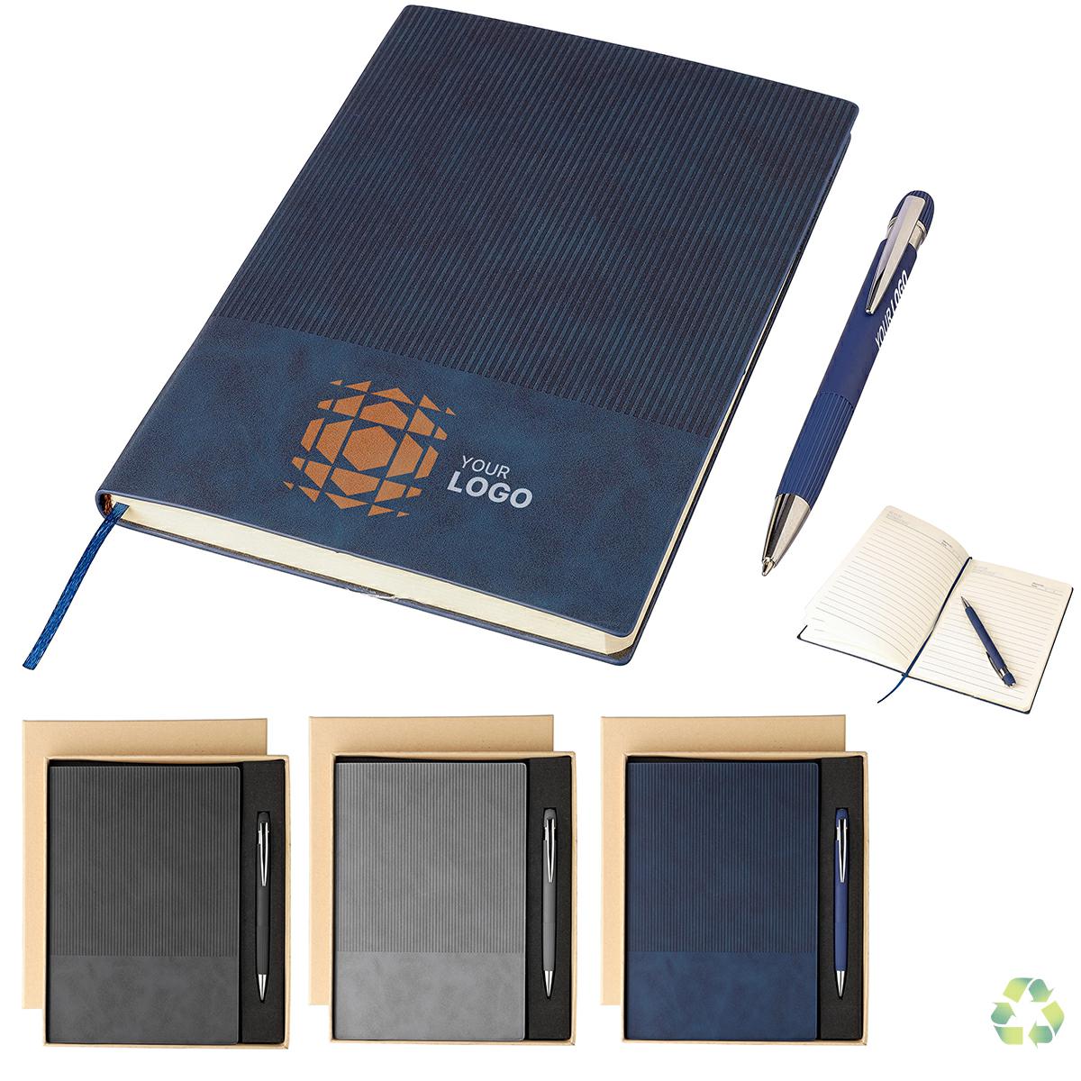 Set regalo taccuinoe penna in PU e alluminio