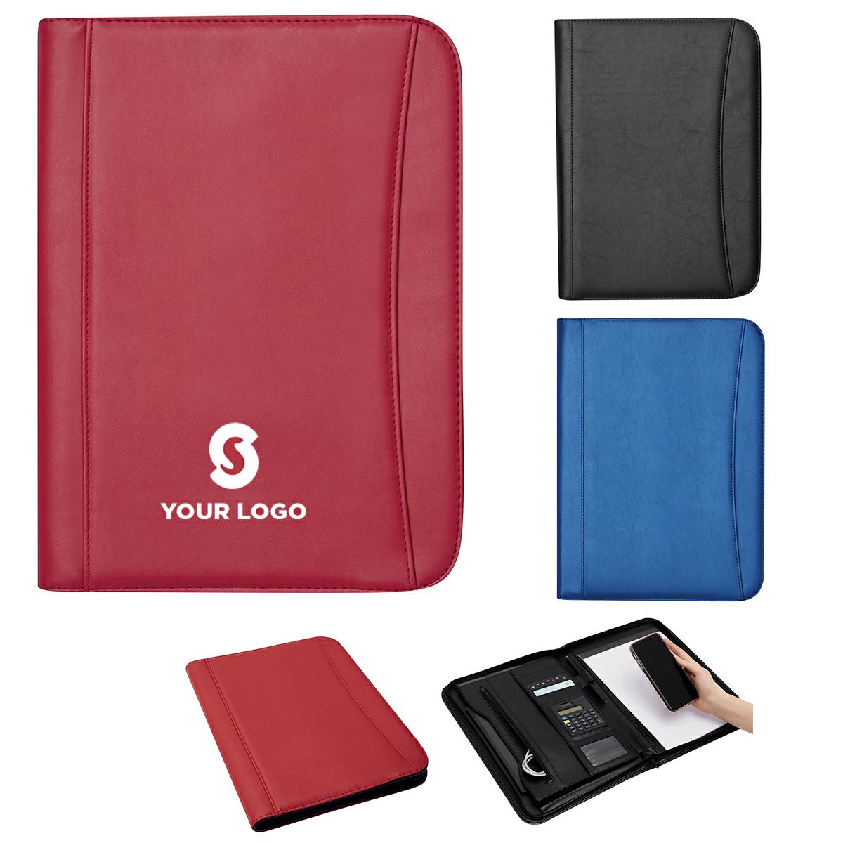 Portablocco A4 con zip e calcolatrice