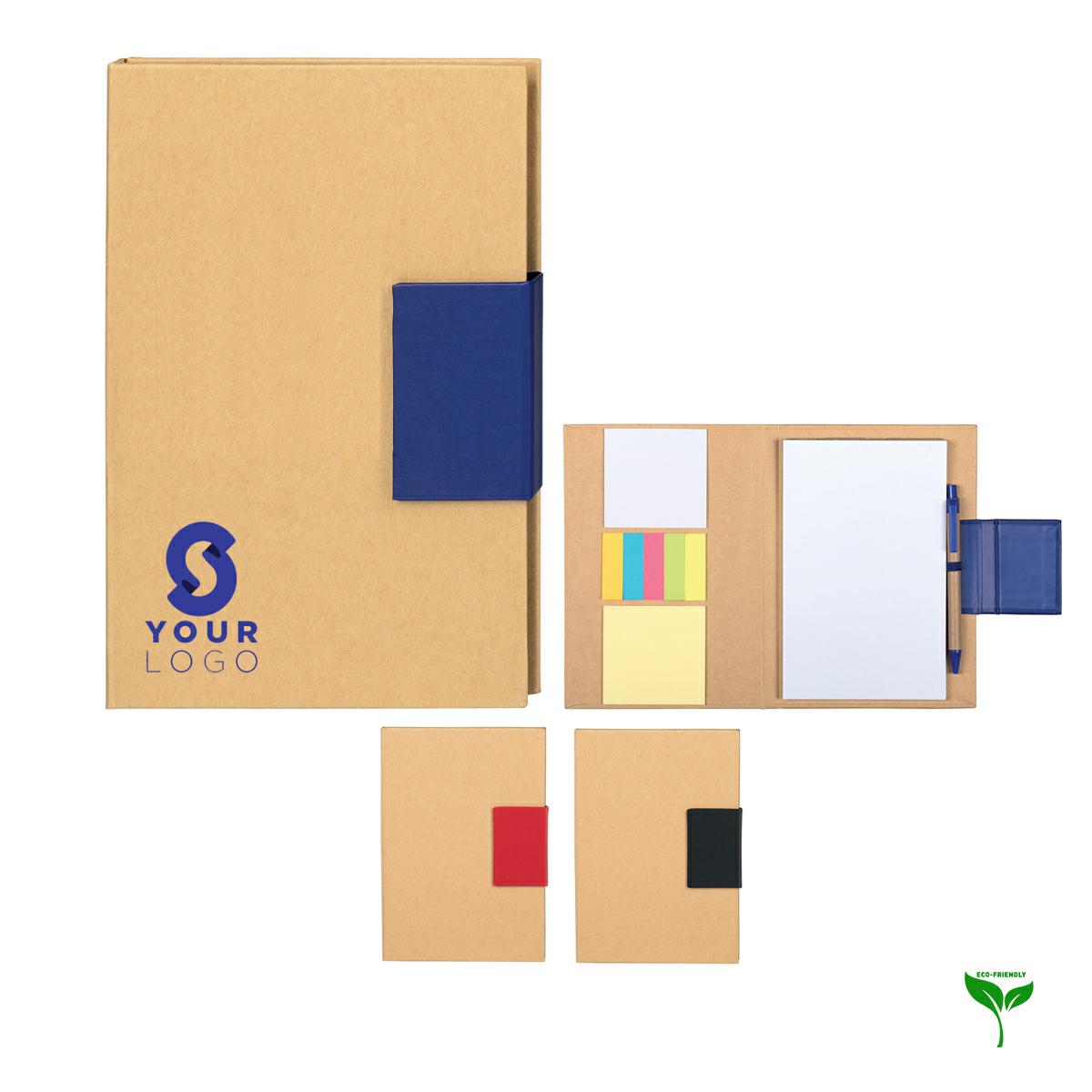 Block notes in cartoncino biodegradabile con penna A5