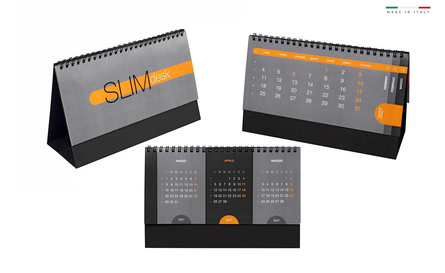 Calendario da tavolo slim desk