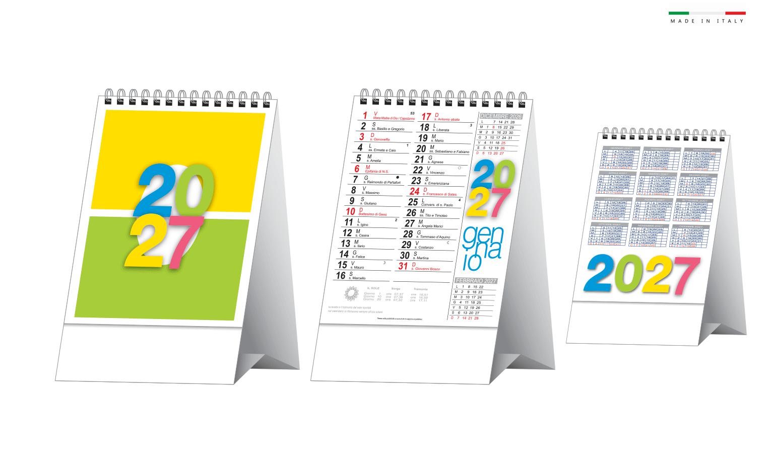 Calendario da tavolo style con spirale 12,5x19,5