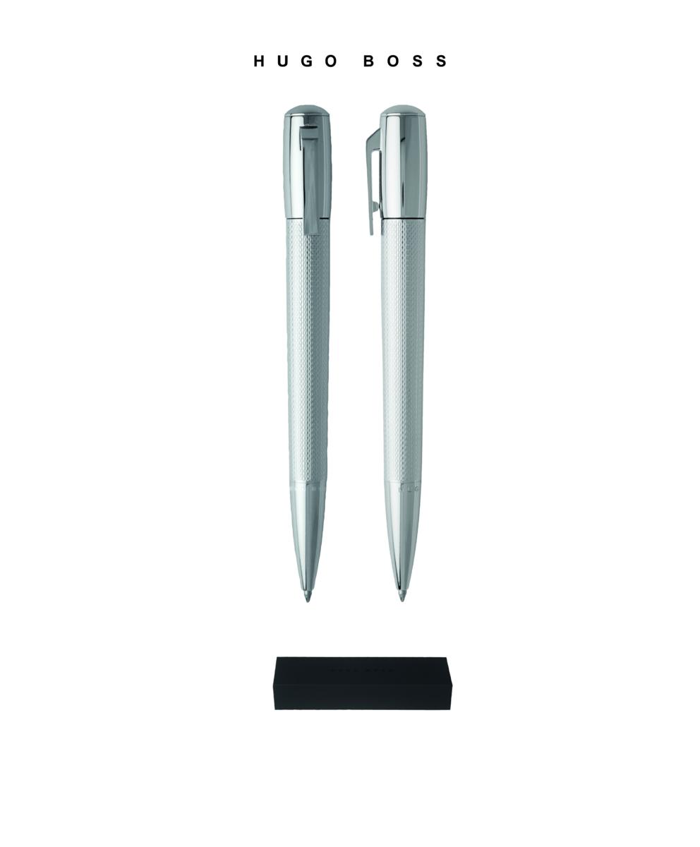Penna biro in ottone cromato hugo boss